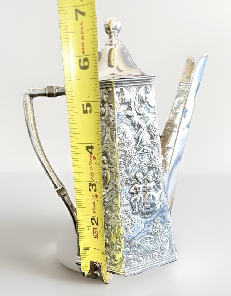 Barbour Repousse' Silverplate Tea / Coffee Server In PRISTINE Condition-1890's