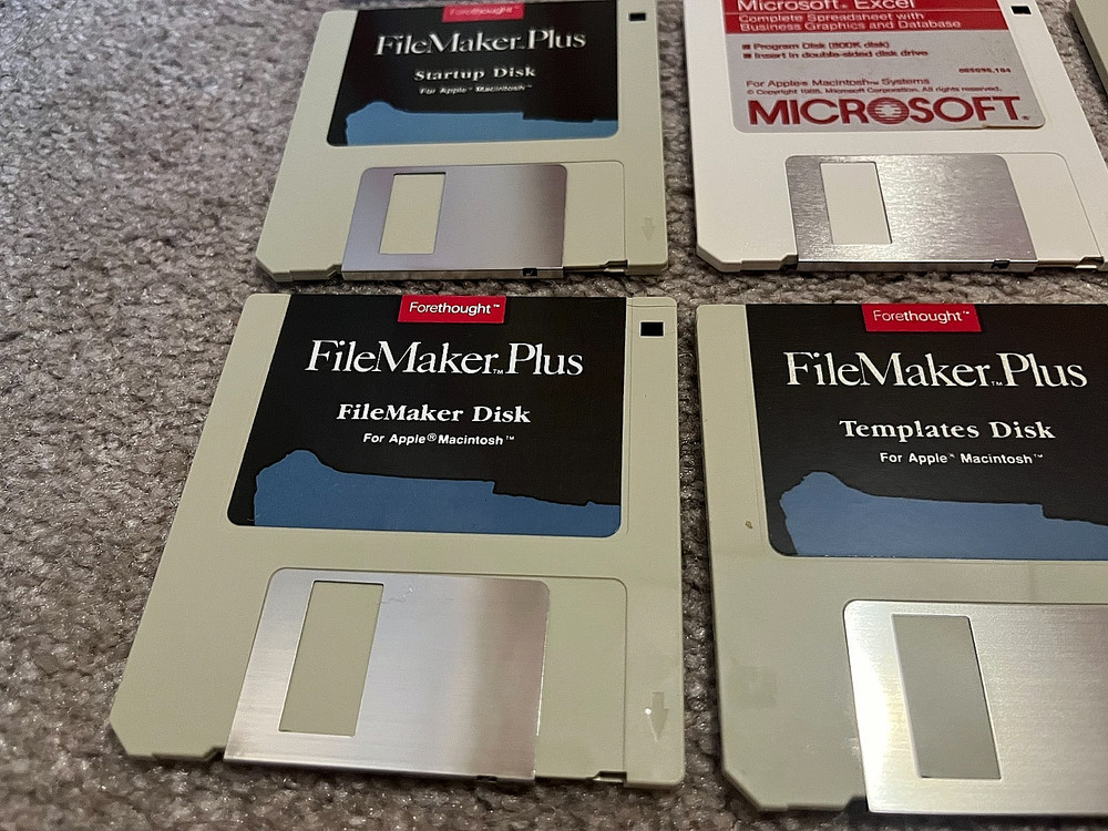 Microsoft Excel Basic File Maker Plus Vintage Rare 1987 WORKS