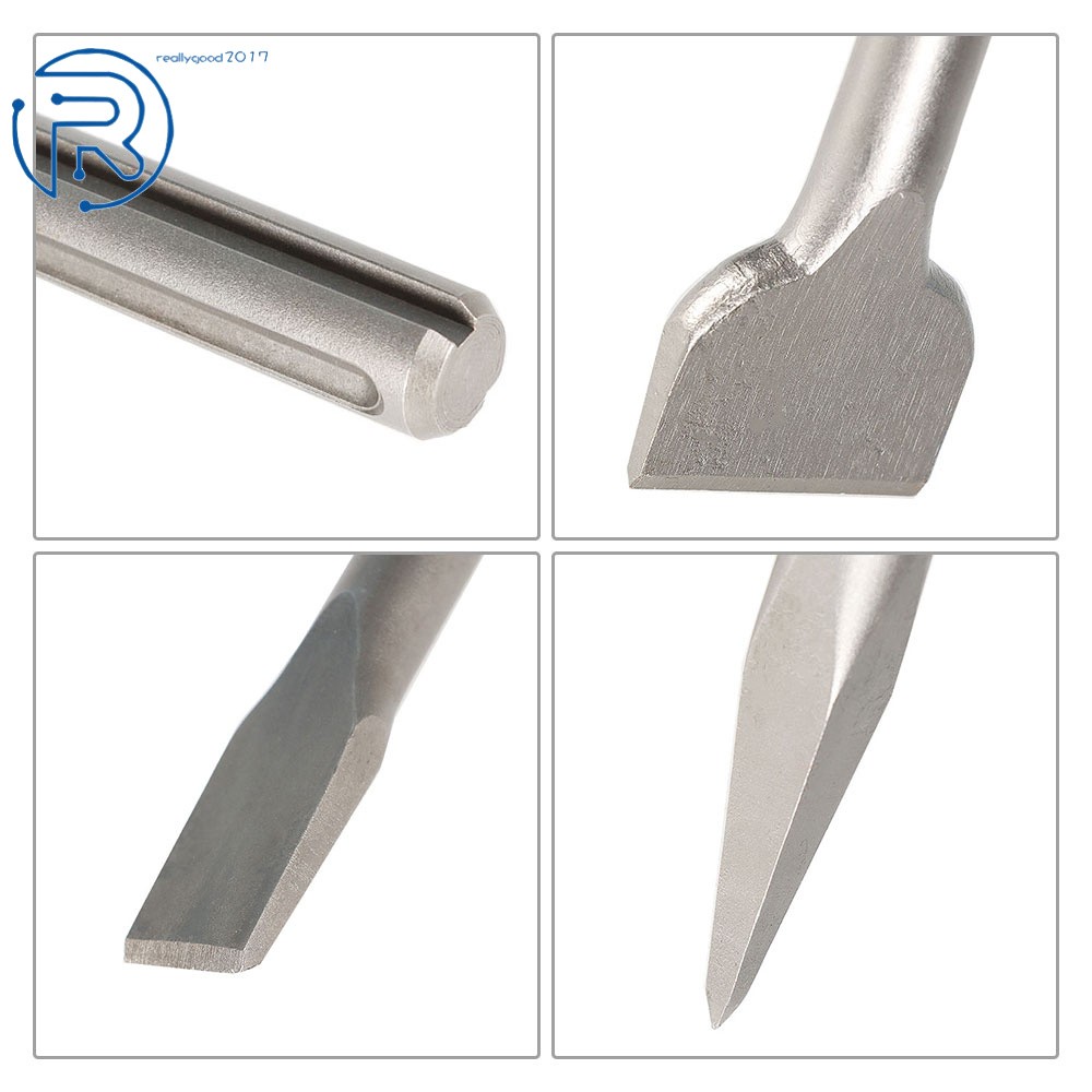 3 Pack Durable 16" SDS Max Bits Set Long-Point Chisel Flat Chisel Scaling Chisel