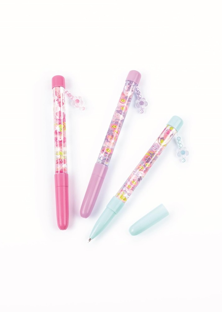 Make It Real DIY Floaty Pens Kit - Create 3 Sparkly, Customizable Pens with...