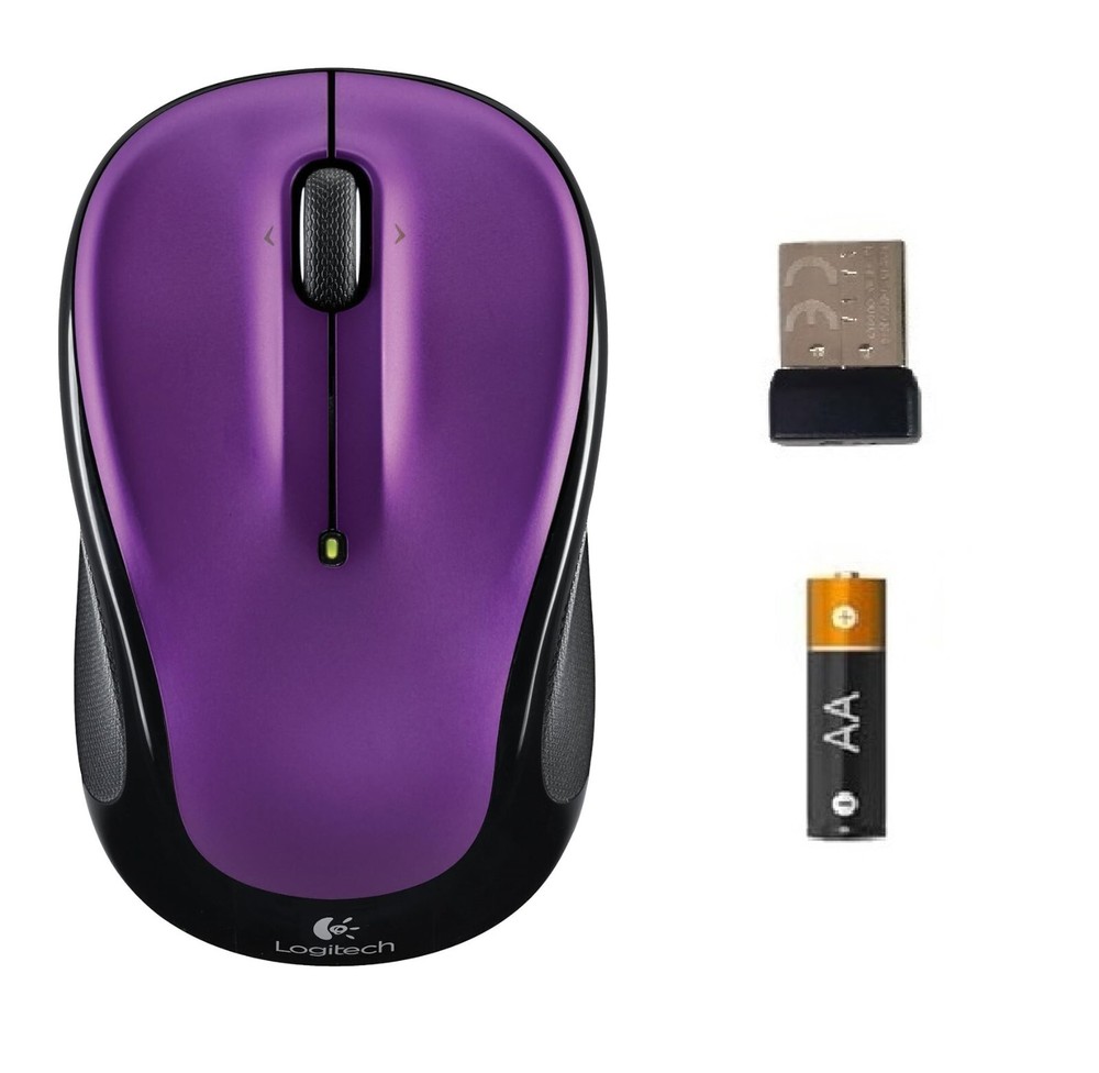Logitech M325 Wireless Mouse for Web Scrolling PC / MAC / Laptop Purple / Violet