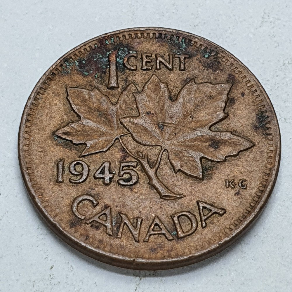Canada Cent 1945 Coin 03283