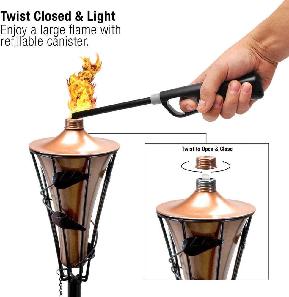 Sorbus Matney refillable metal torches (4 Pack)