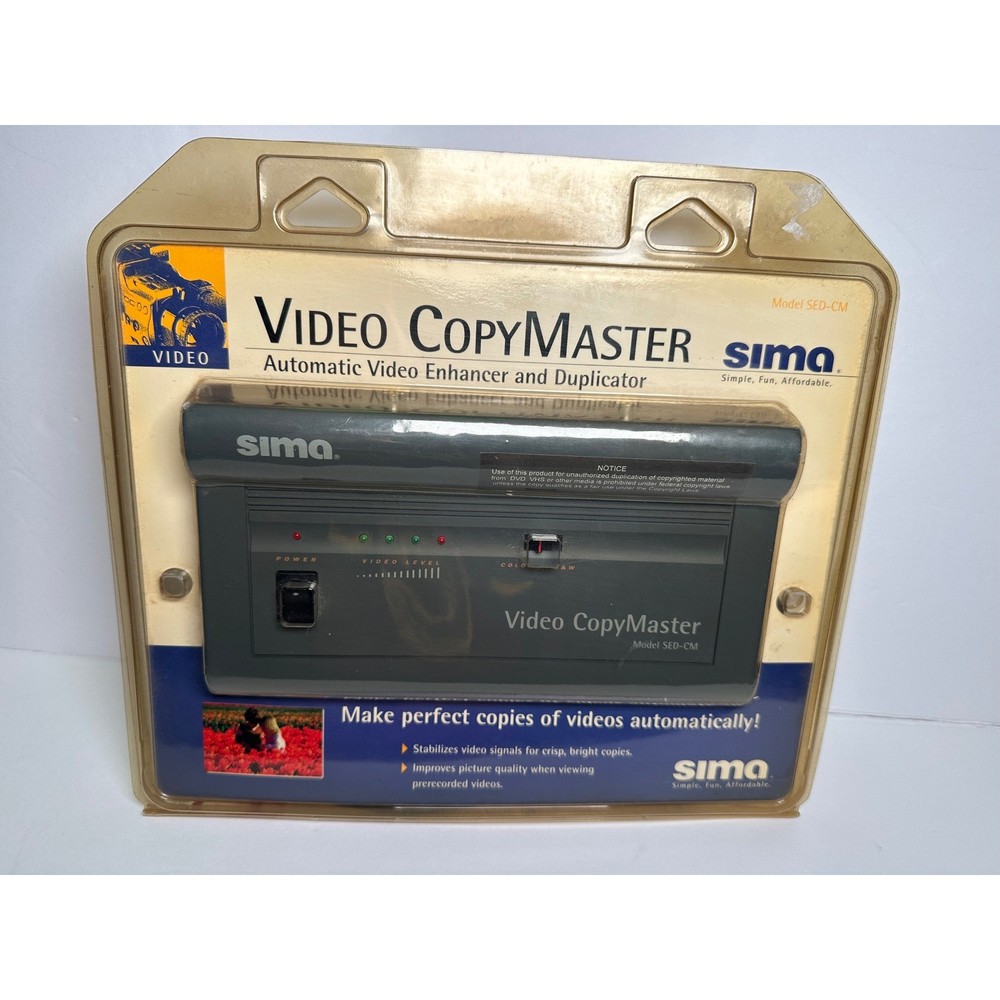 Sima Video CopyMaster Automatic Video Enhancer and Duplicator Model SED CM