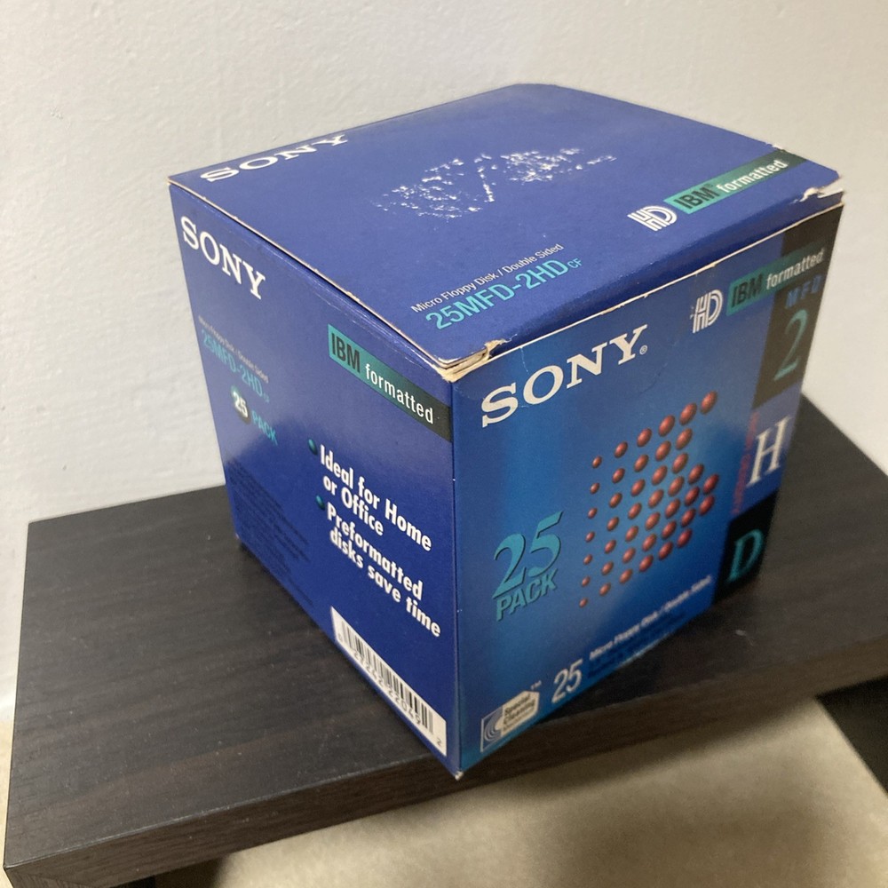 (22) Sony HD IBM Formatted MFD 2 Micro Floppy Disk Double Sided 22 Pack 2HD 3.5
