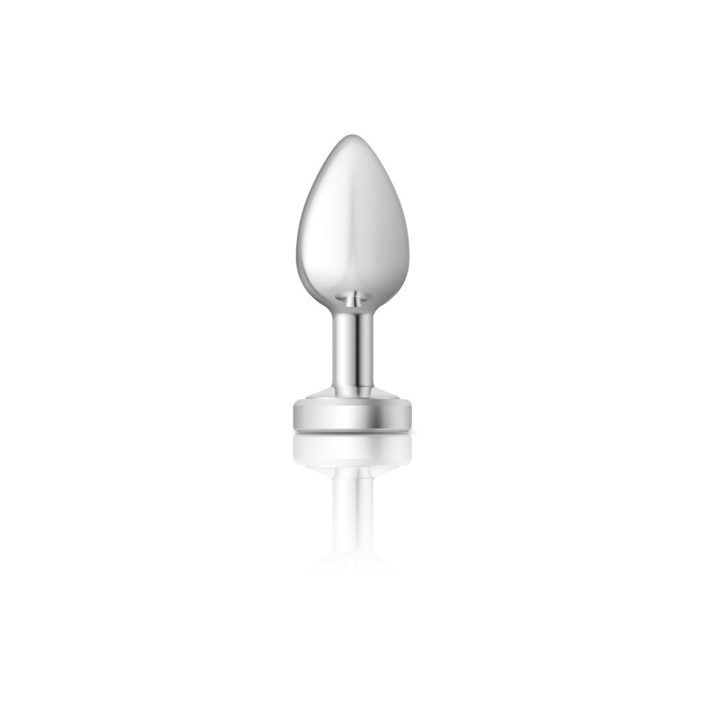 Cheeky Charms Light Up Silver Metal Plug - Medium