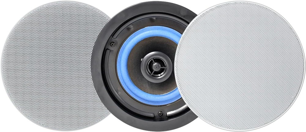 Herdio 4" Bluetooth Ceiling Speakers Kitchen Stereo Speakers Wall Flush Mount