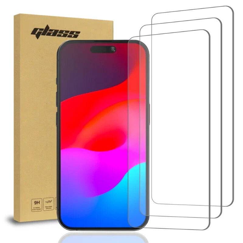 For Apple iPhone 15 2.5D Tempered Glass Screen Protector (3 Per Pack)