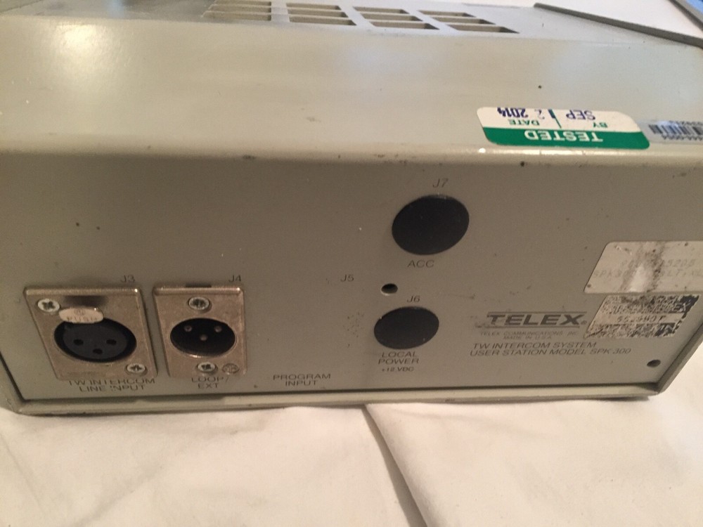 TELEX SPK300L USER STATION MODEL SPK300 INTERCOM SYSTEM
