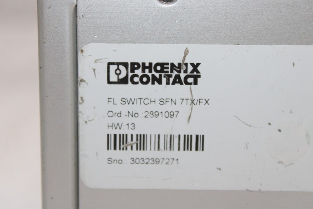 PHOENIX CONTACT FL SWITCH SFN 7TX/FX ETHERNET SWITCH 2891097