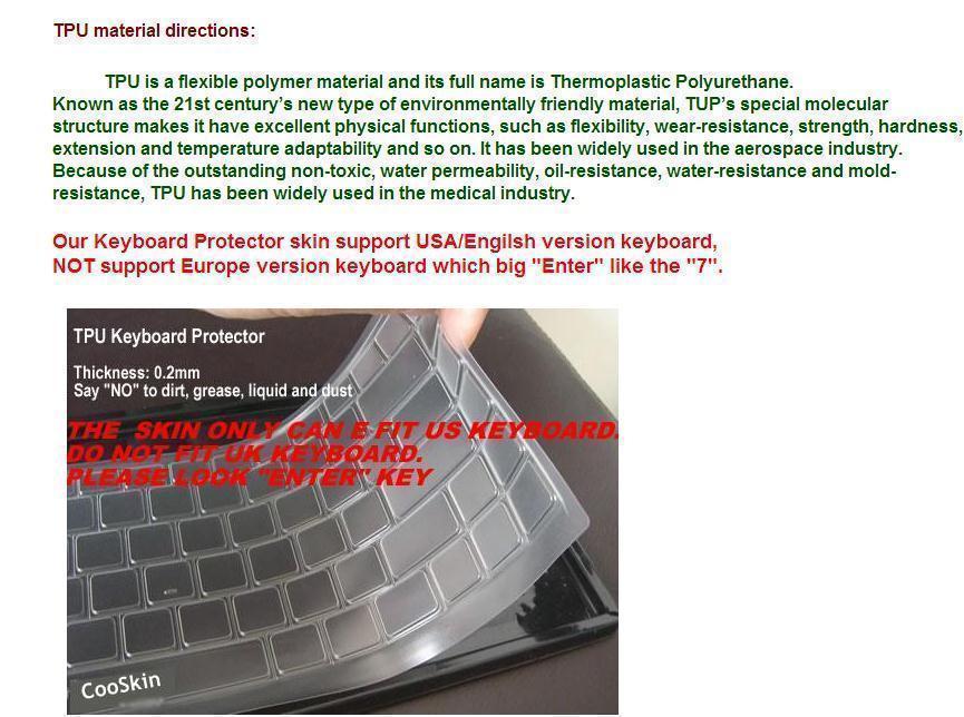 TPU Keyboard Skin Protector For THINKPAD P70 P71 E570 E570C E575 L560 P50S