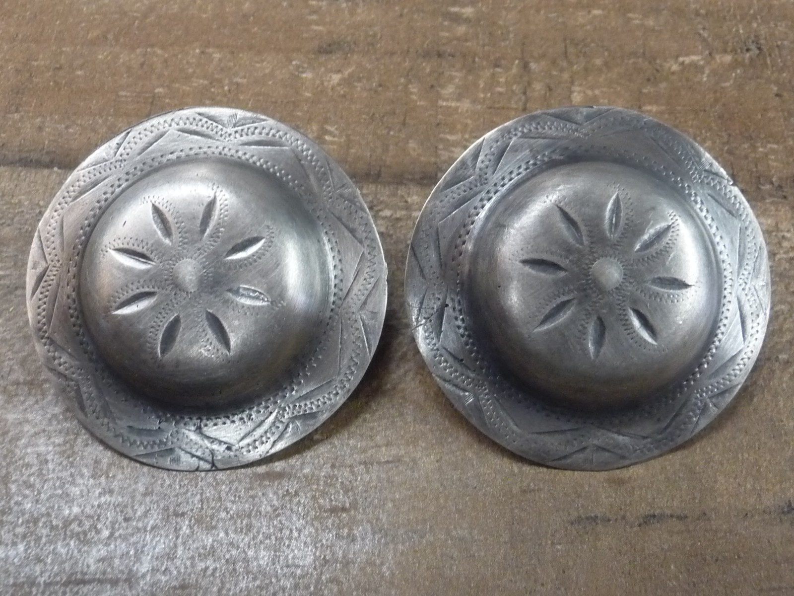 2" pair of Solid Sterling silver Conchos