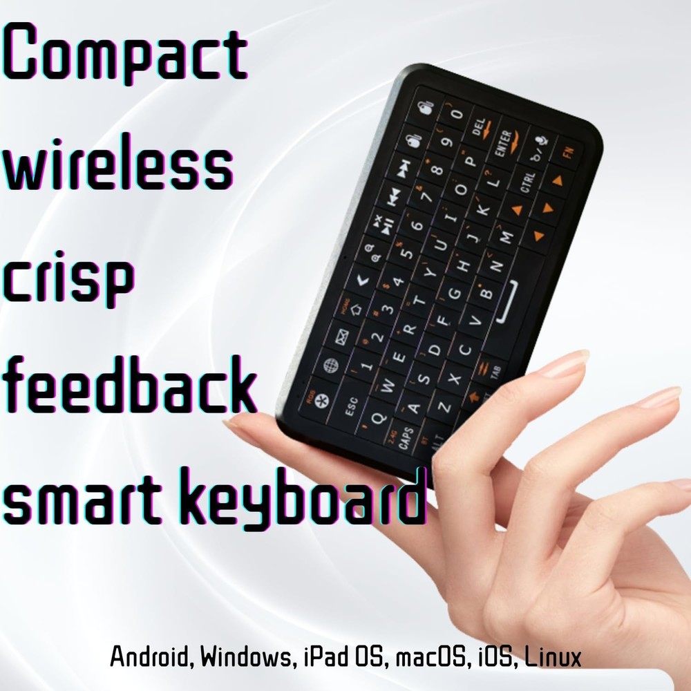 Winmax B1 Pro Mini Wireless Keyboard with Solid-State Retro Clicky Keycaps,84...