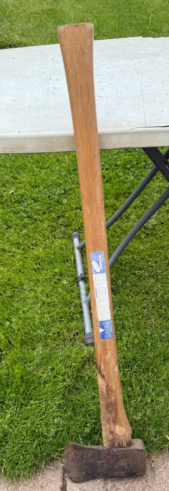Vintage  Master Mechanic Axe Tool 35" Long Hickory Handle