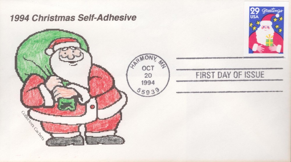1994 FDC - Scott# 2873 - Santa - Collectors Cachets  #B