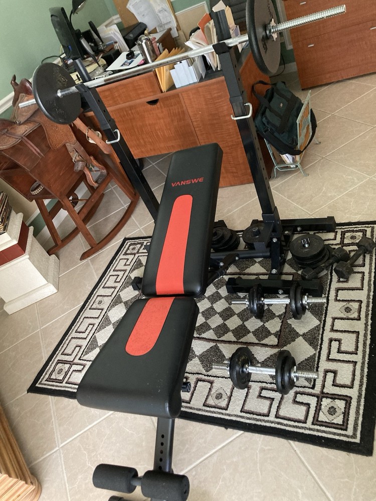 Dumbbell Bench Adjustable Weight Incline Decline Foldable Body Workout Exercise