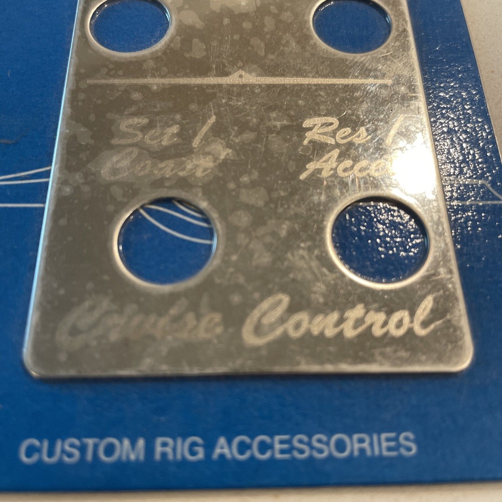 UP Toggle Switch Plate for Peterbilt Cruise Control Stainless Etched #48419