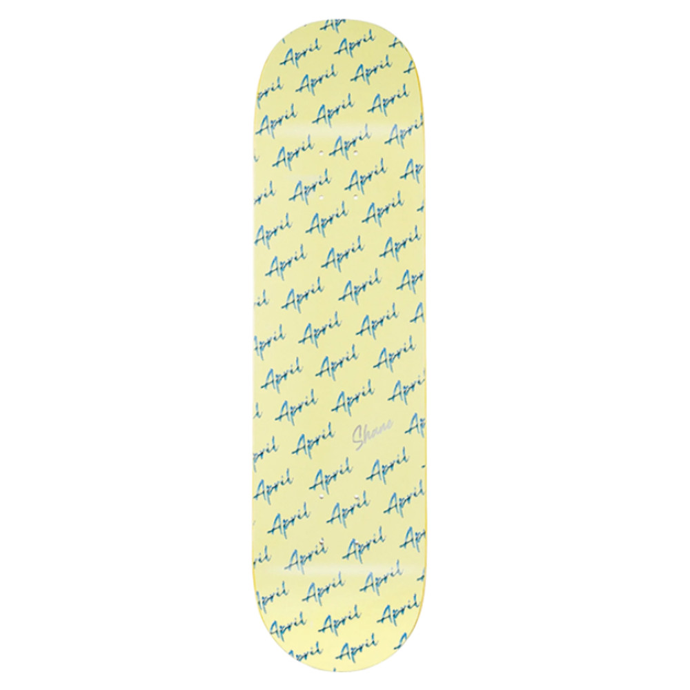 April Skateboard Deck Shane Chrome Script Logo 8.125