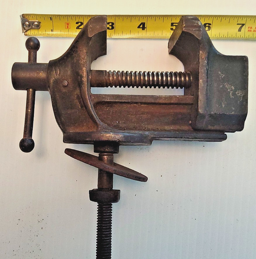 Vintage Table top vise 2" through table bolt Unbranded