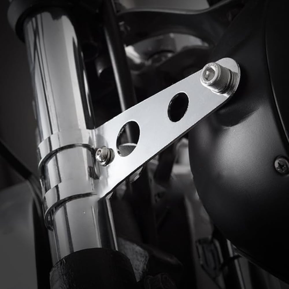 Motorcycle Headlight Bracket,Universal Headlight Ear Brackets, 2pcs Black