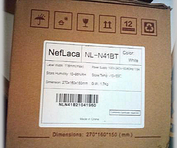 NefLaca Barcode Label Printer - 4x6 - NL-N41BT