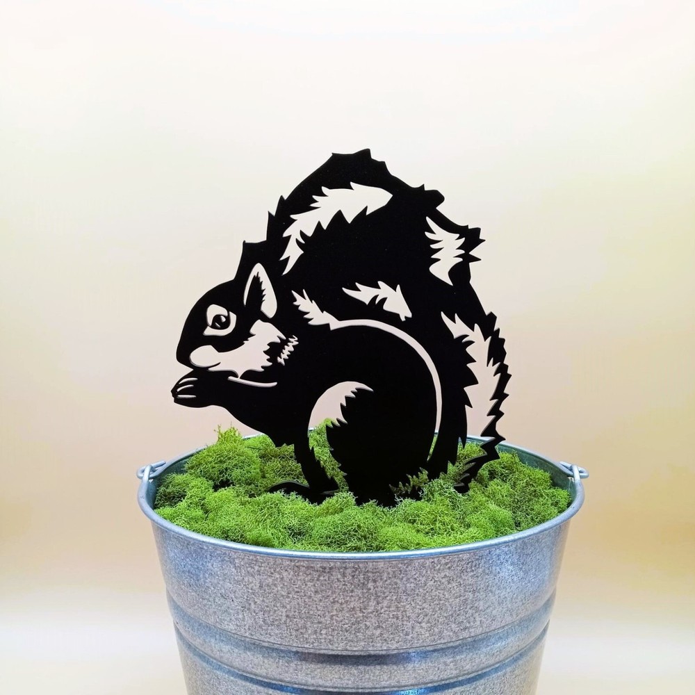 Squirrel Black Metal Animal Silhouette