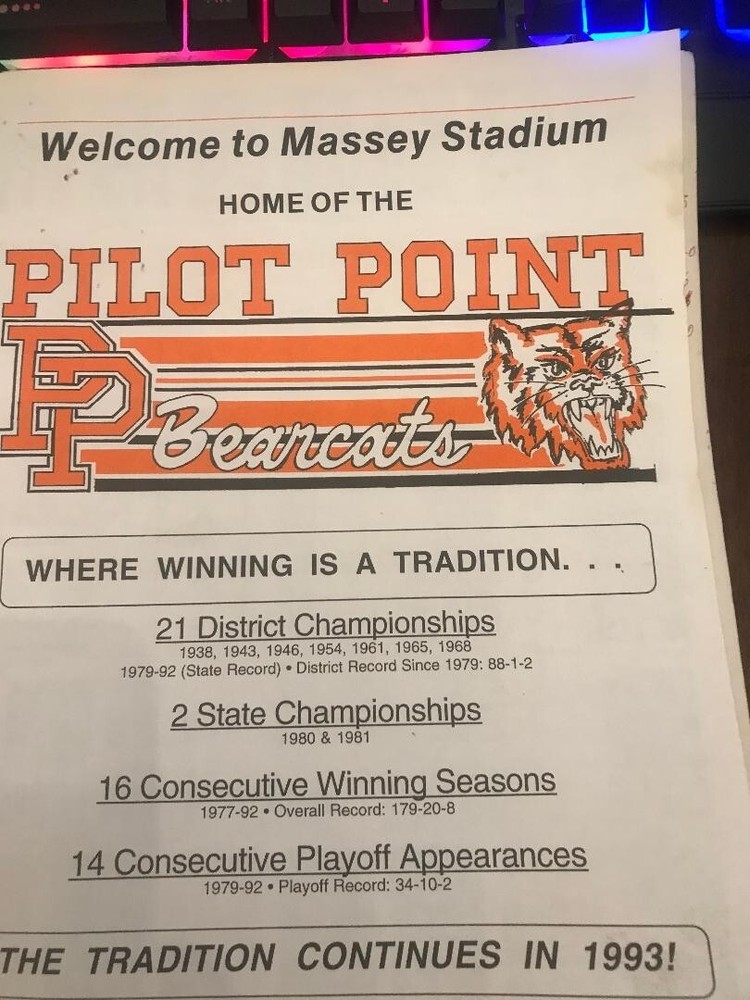 Pilot Point vs. Howe '93 District Football Game Program + BONUS ITEMS