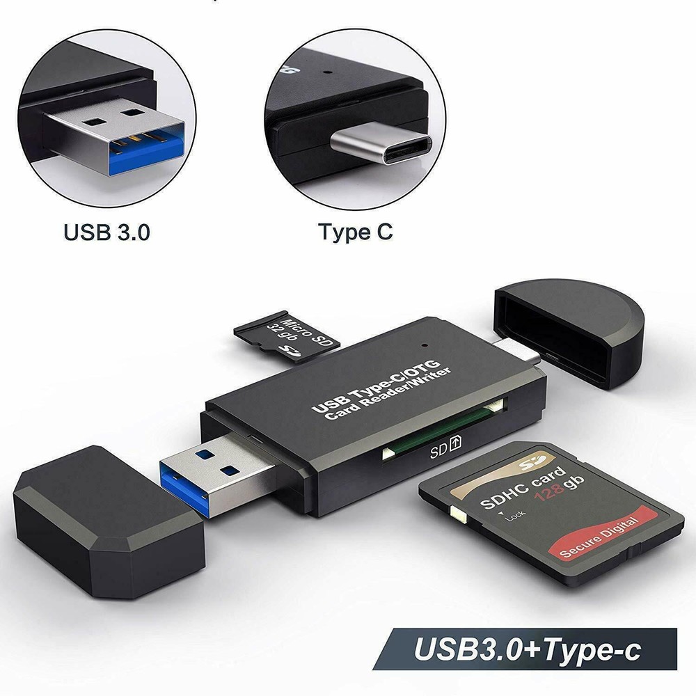 Card Reader USB 3.0 Type C Micro SD TF OTG Smart Memory Adapter Laptop Computer