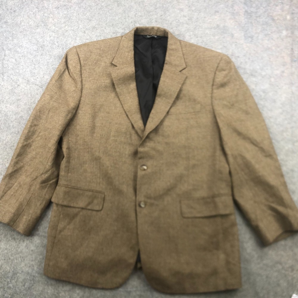 Jos A Bank Blazer Mens 44R Brown Solid Wool Three Button