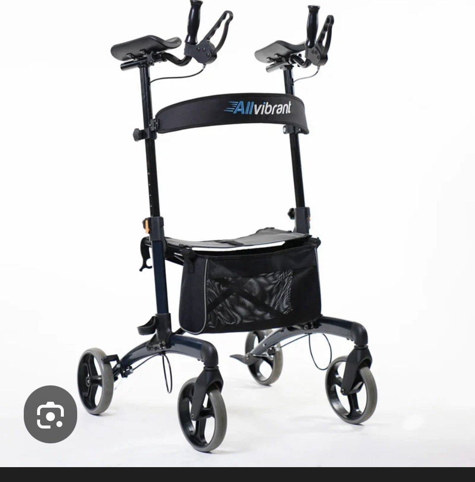 Walker Upright Foldable 4 Wheels Adjustable. Allvibrant brand.