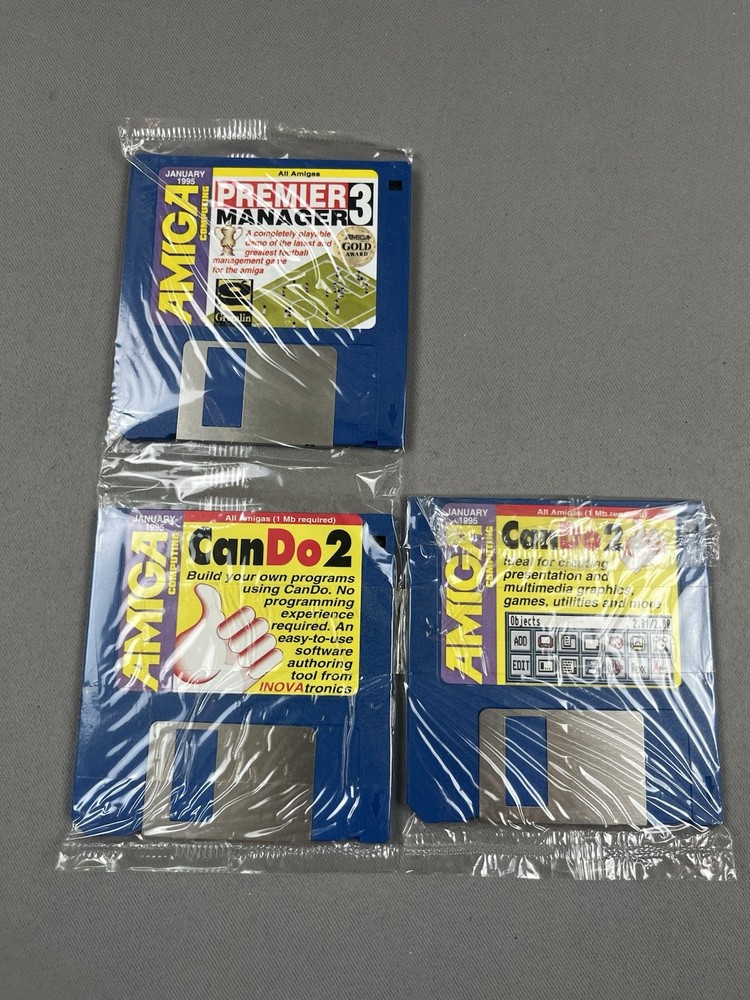 AMIGA CanDo Can Do 2.0 Software Amiga Computing Disks (+ demo Premier Manager 3)