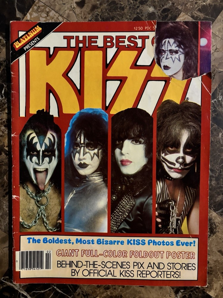 1979 PLATINUM; THE BEST OF KISS NO. 2, OFFICIAL KISS MAGAZINE, NO POSTER DAMAGED