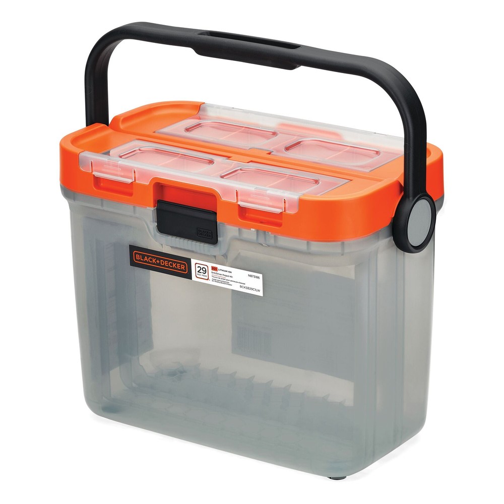BLACK+DECKER 20v 29PC PK in Translucent Tool Box - BCKSB29C1