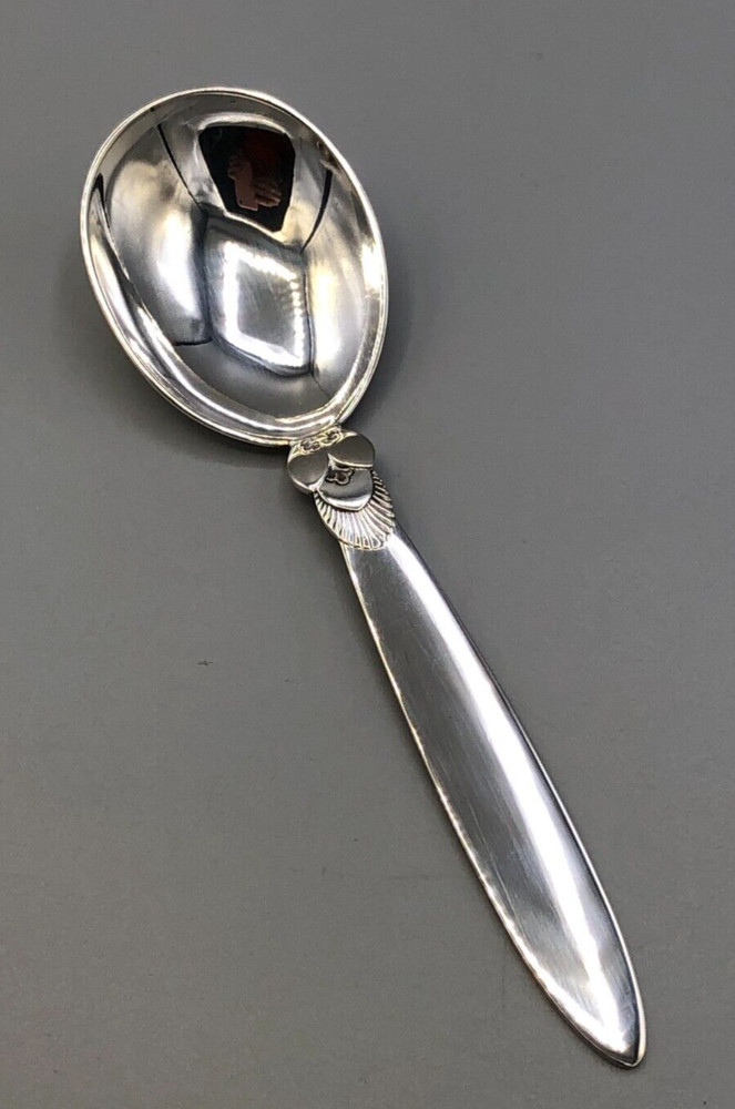 Cactus by George Jensen Sterling Silver Jam Spoon 5.5"