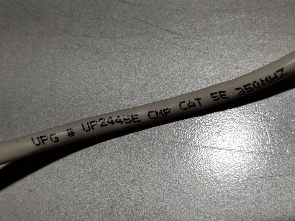 UPG Cable 24/4P 350MHz Cat5E Plenum U/UTP Network Cable CMP White /100ft