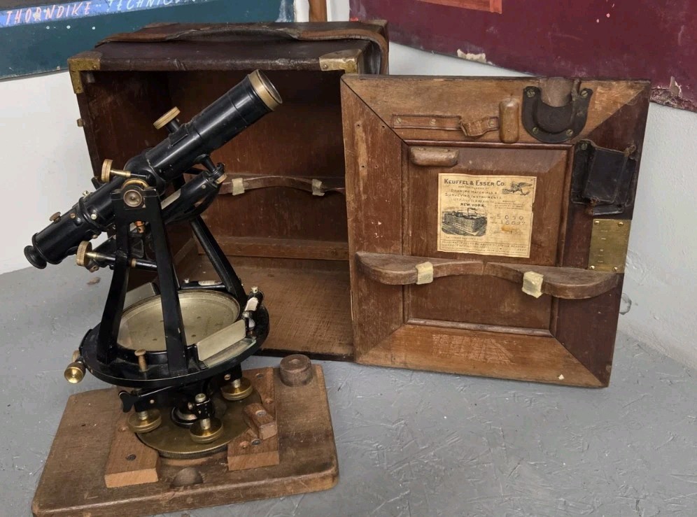 RARE Keuffel & Esser Co. EARLY 1900s Twisted-Frame Surveying Transit Antique