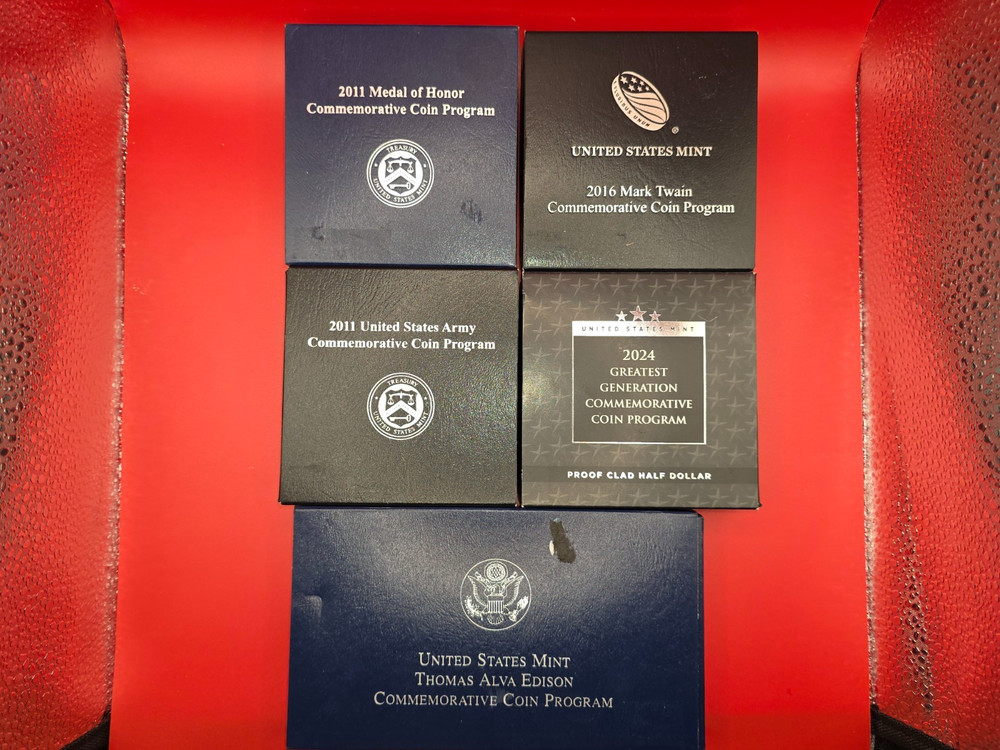 (20) Empty Assorted US Mint Boxes with COAs