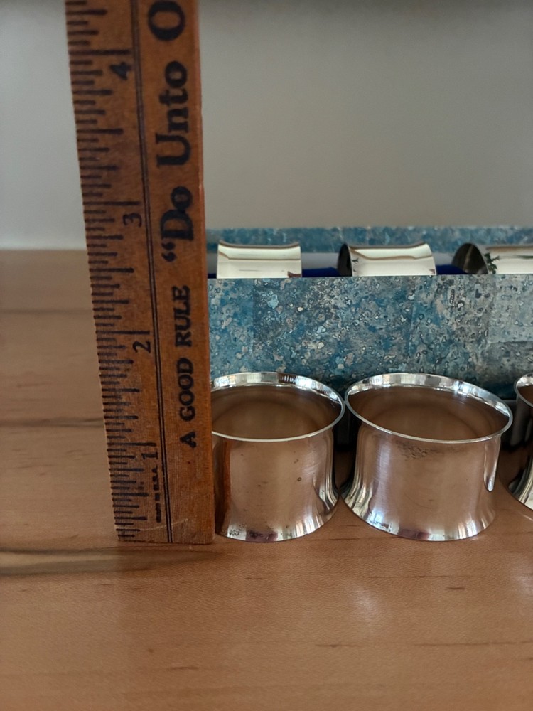 Vintage Silver Plate Napkin Rings by Sheridan*Tauton* #2987 Excellent