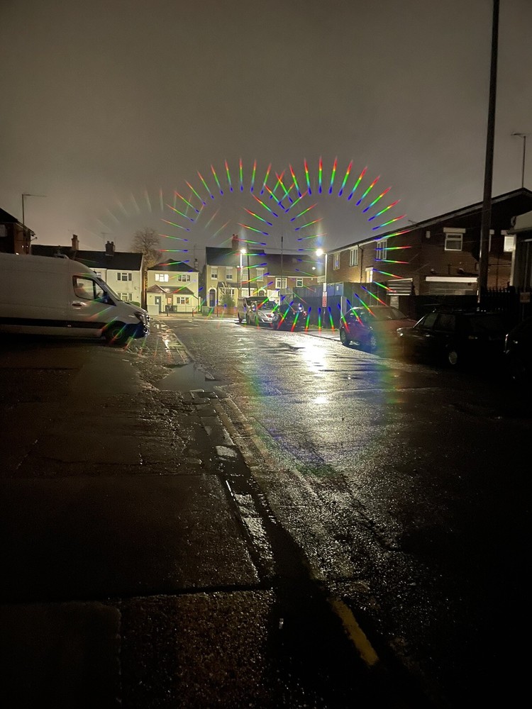 Diffraction D36 Filter For Use With Mobile Phones Rainbow 36 Point Filter