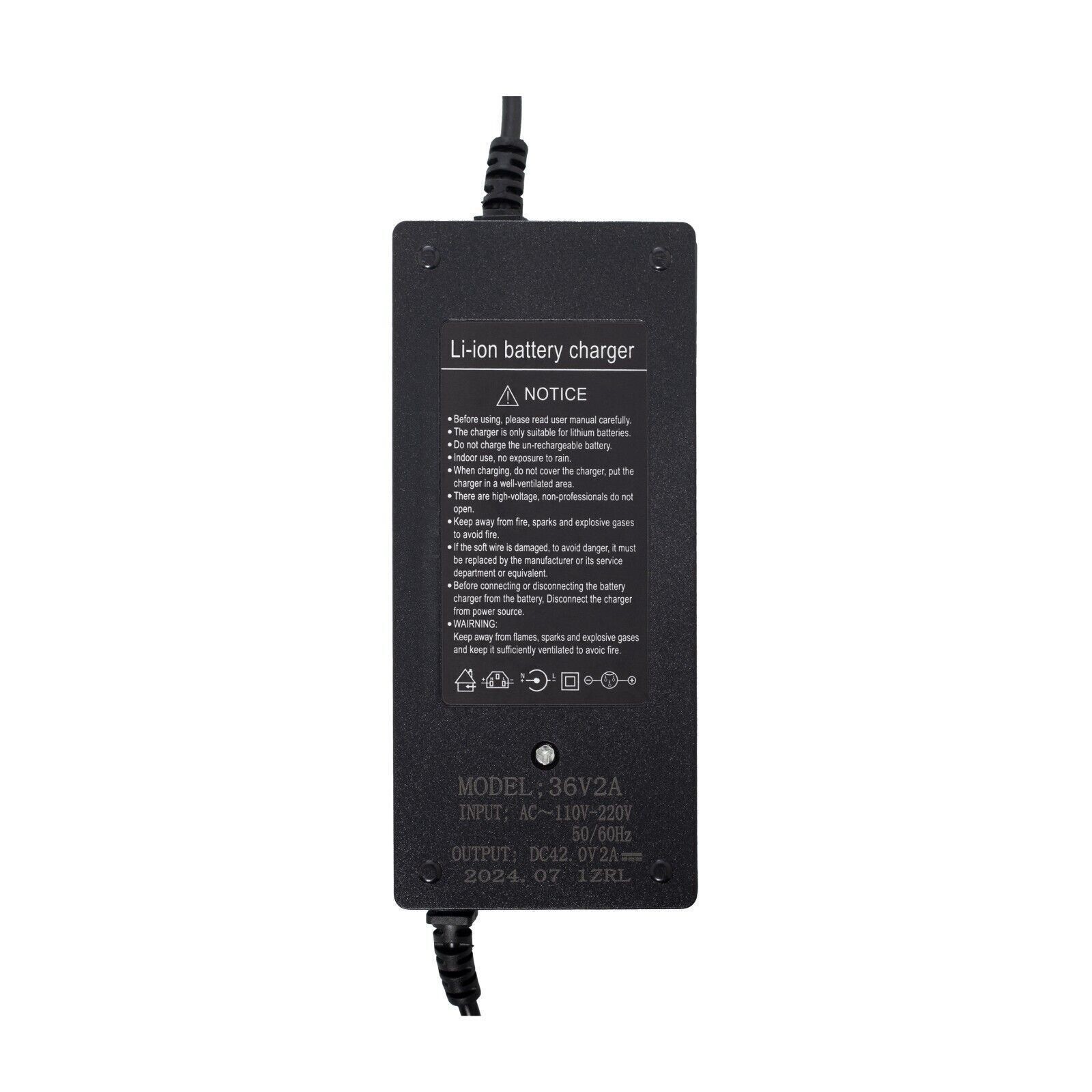 42V 2A Charger DC 5.5x2.1mm Plug 36V Electric Bike Lithium Battery Fast Charging