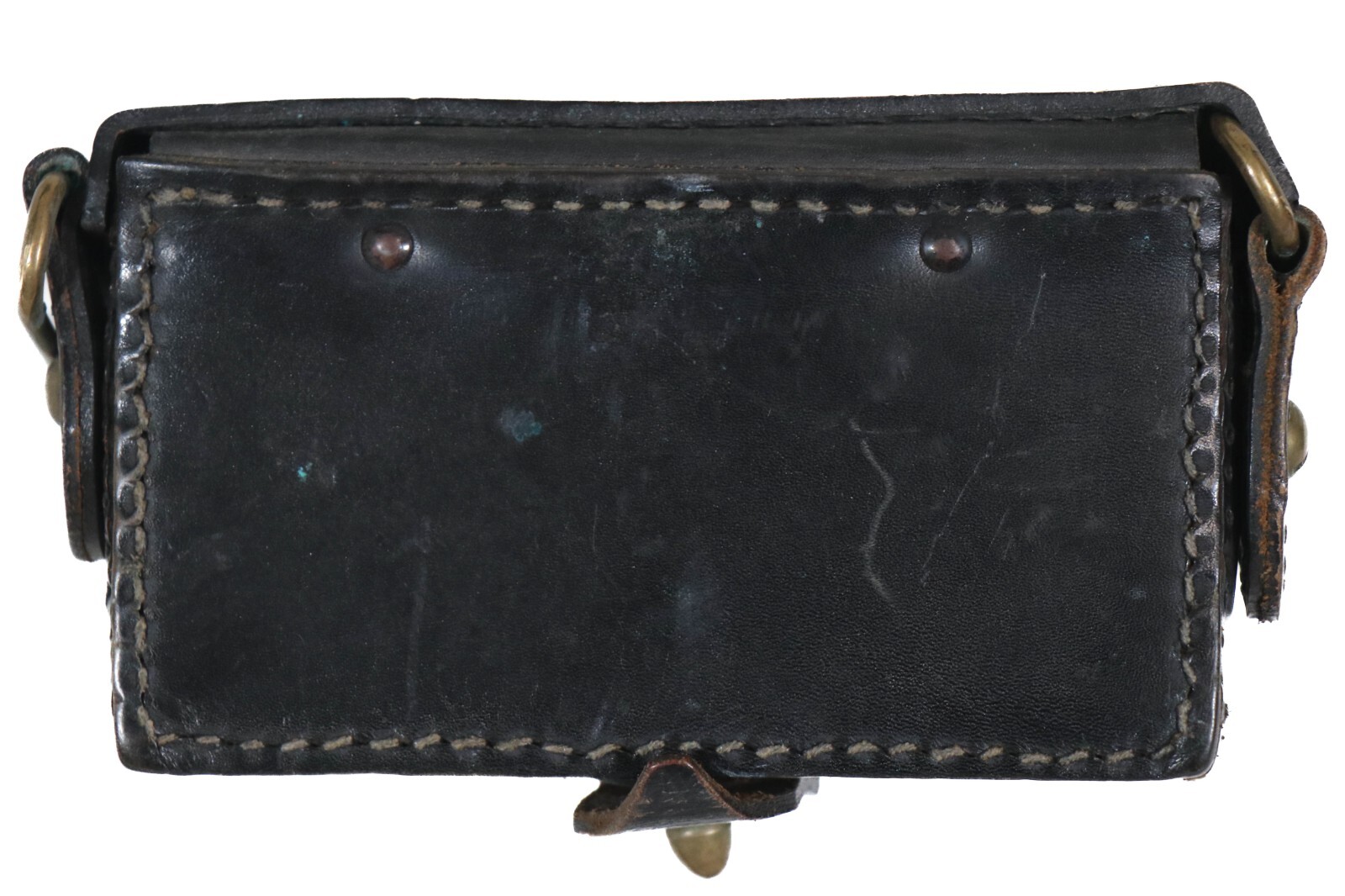 Italian Carabinieri Leather Cartridge AMMO Pouch Carcano w Leather Sling WWII