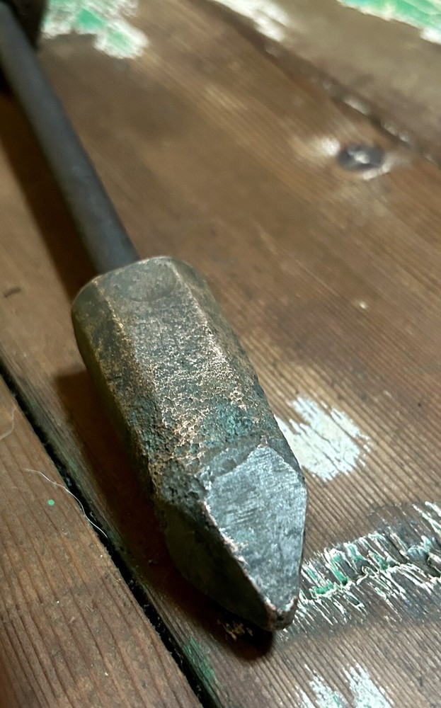 Vintage ETM Copper Head Wood Handled Blacksmith Sodering Iron
