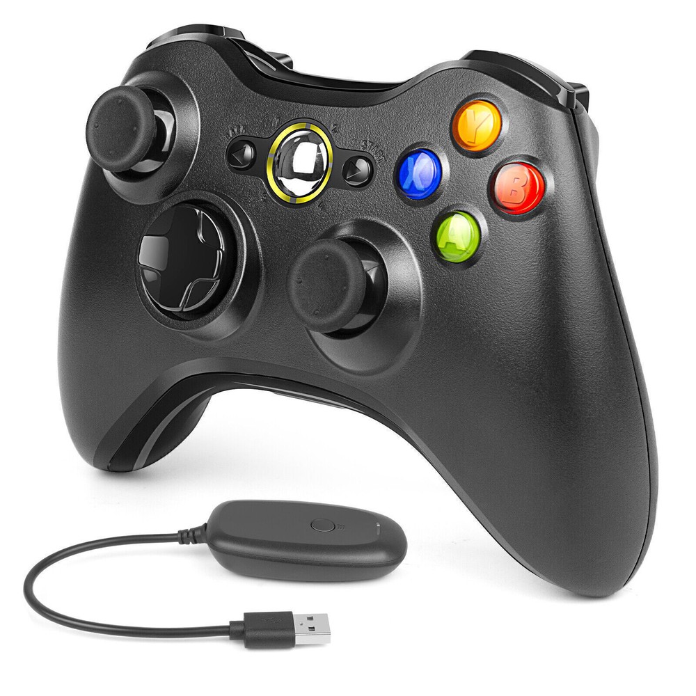 2.4G Wireless Game Controller Gamepad For Microsoft XBOX 360 & PC WIN USB Dongle
