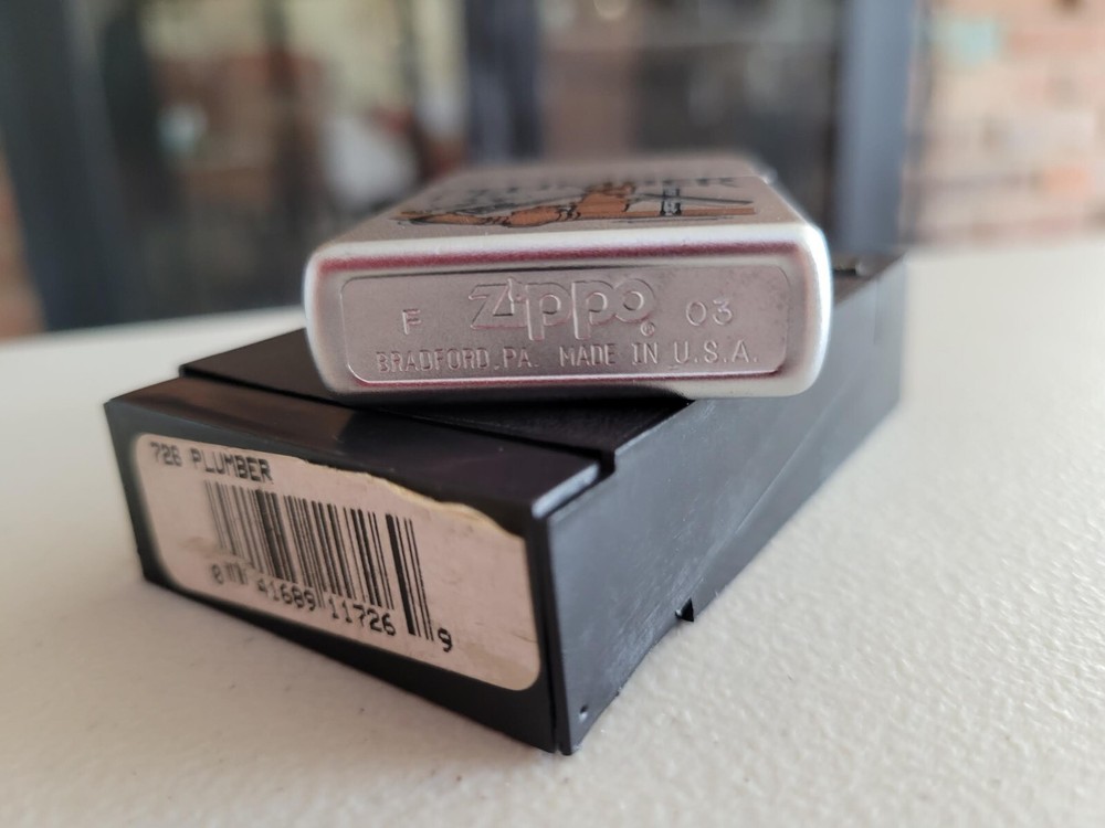 ZIPPO PLUMBER Satin Chrome 2003 Lighter