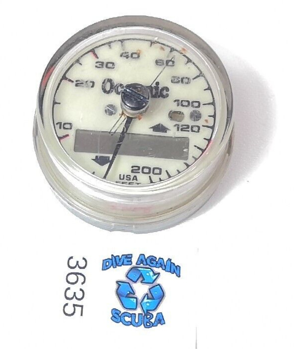 Oceanic 200ft Depth Gauge Puck Module Scuba Dive + Max Depth Gauge DataMax 2