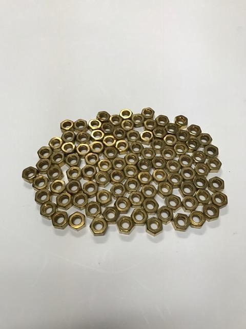 Hex Nuts Coarse Thread 1/4" 1/4 inch - 100 Pieces