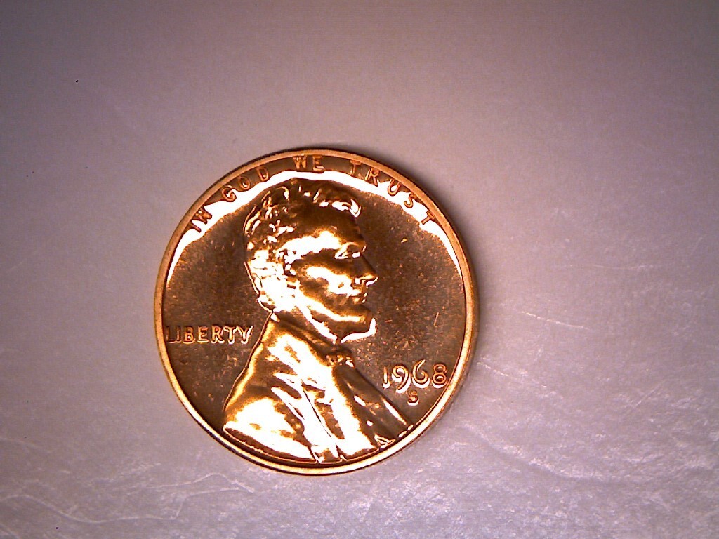 1968 S PROOF LINCOLN MEMORIAL CENT PENNY **Free Shipping**