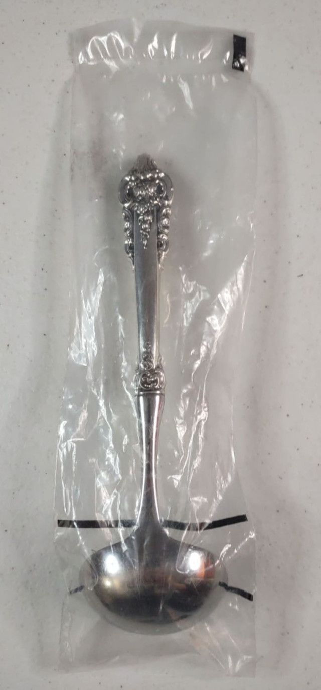 Wallace Silversmiths Grande Baroque Serving Fork & Ladle Spoon Sterling Handles