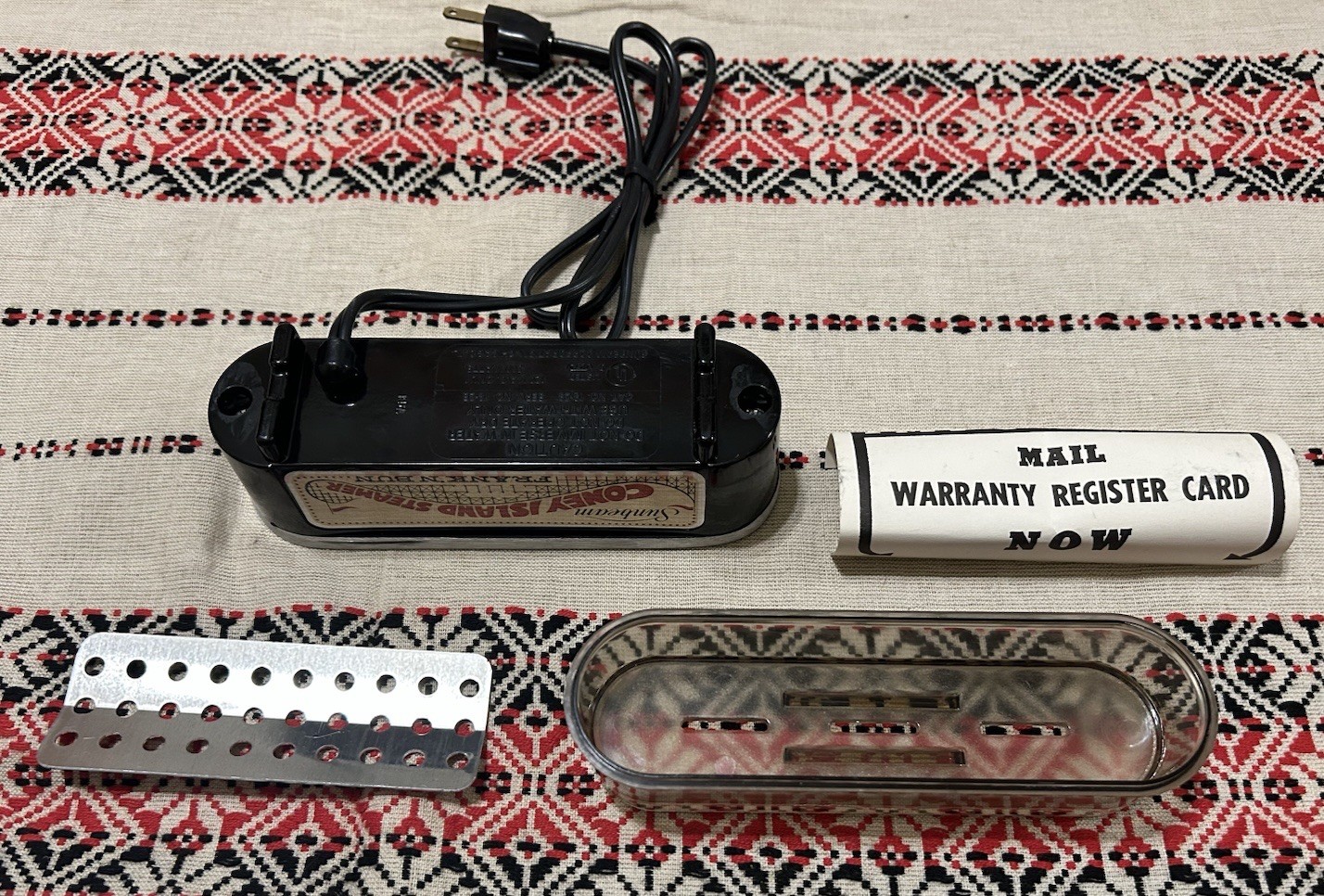 Vtg Sunbeam Coney Island Frank‘ N Bun Hot Dog Steamer - WORKS