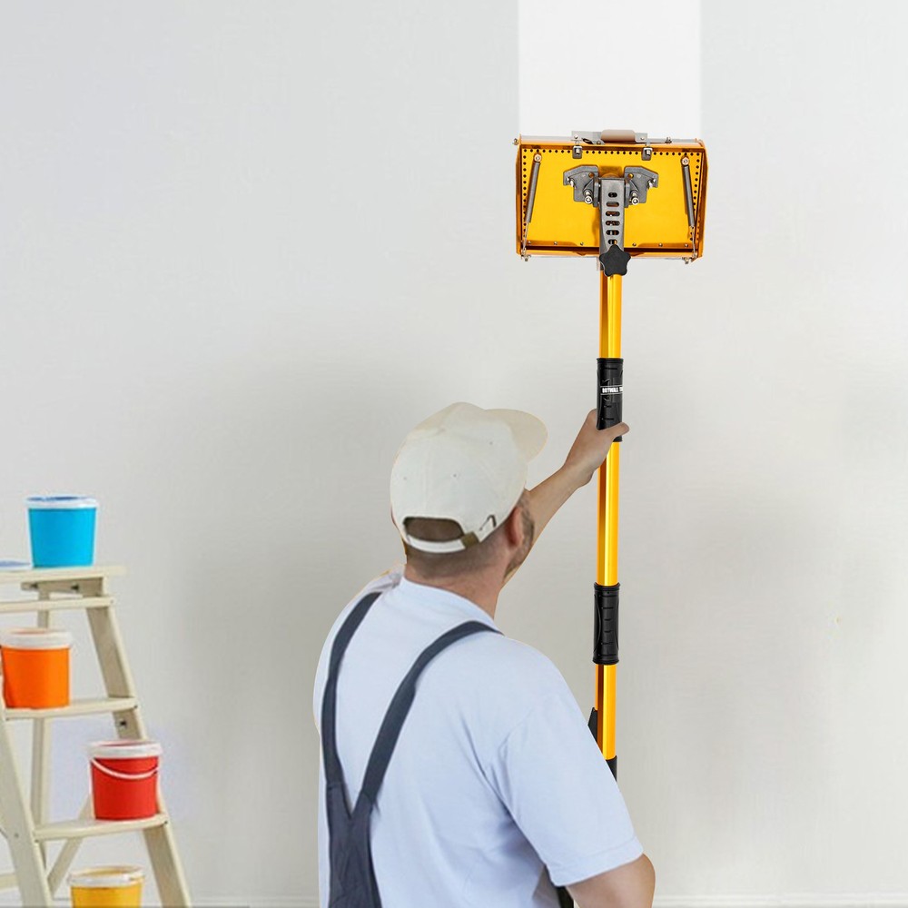 10" Drywall Taping Tools Flat Finishing Box Set w/ Extendable Handle